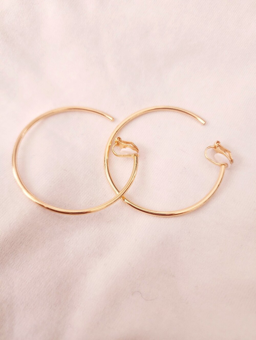 3 For $18 New Gold Hoop Clip-ON Earrings Medium